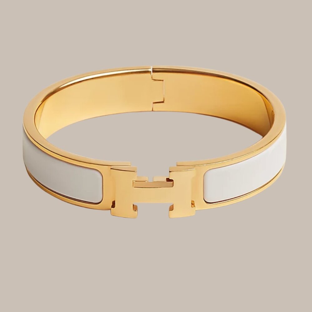 H Bracelet - White & Gold